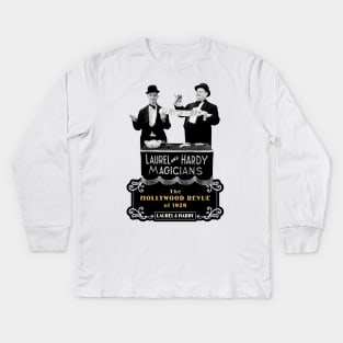 Laurel & Hardy: Magicians (The Hollywood Revue of 1929) Kids Long Sleeve T-Shirt